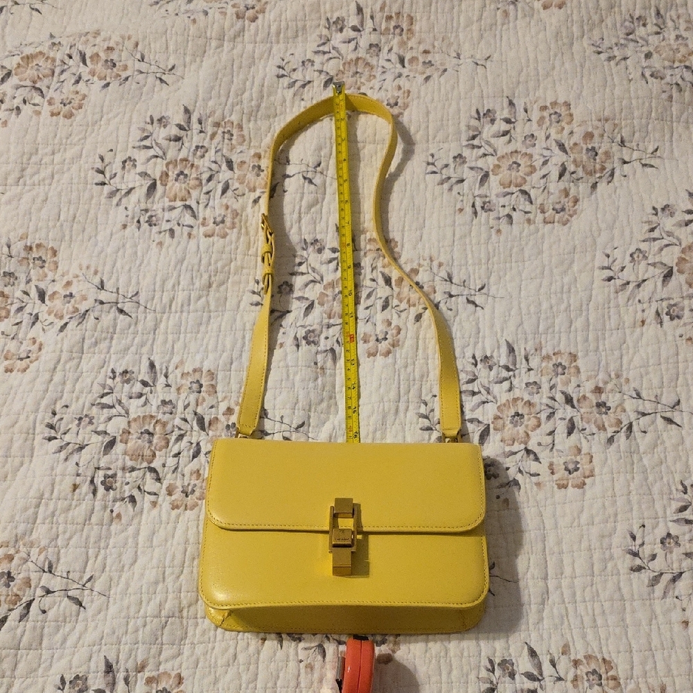 Saint Laurent Yellow Leather Crossbody Bag